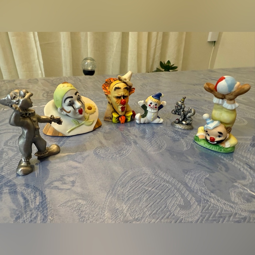 Colorful‎ Clown Figurine Set of 6
